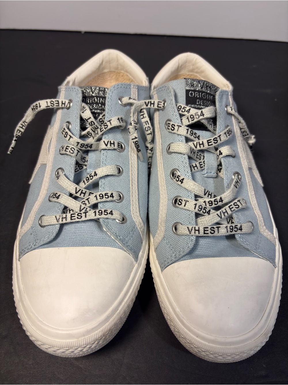 Vintage Havana Suzzie Denim Mix Star Sneakers Slip-On Size 10 VH EST 1954 EUC